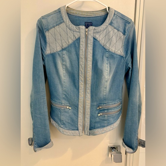 Vintage GUESS Light Blue Denim Jacket - Picture 1 of 7